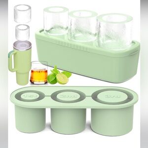 Silicone Cylinder Ice Cube Tray for Tumbler Cup NIB